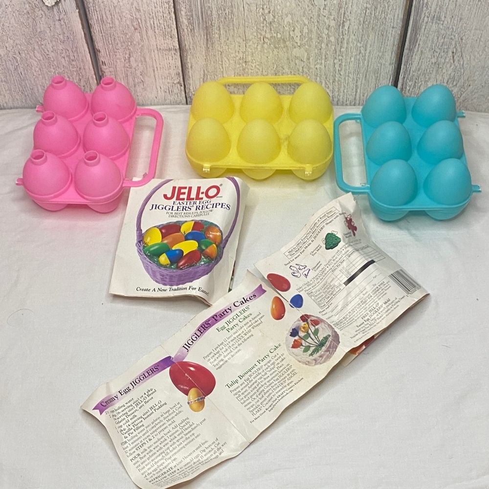 JELL-O JELLO Easter Easter Eggs Jiggler Molds 1997 Set of 3